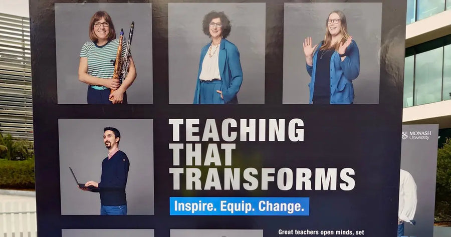 Full signage setup across Monash University campus for Open Day by Evan Evans