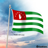 Abkhazia flag header with loops