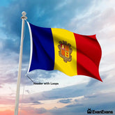 Andorra flag header with loops