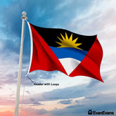 Antigua and Barbuda flag header with loops evan evans