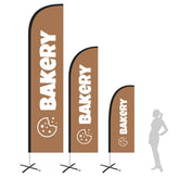 Bakery Light Brown Feather Flag