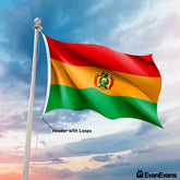 Bolivia flag header with loops