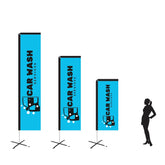 CAR WASH BLUE Rectangle Flag