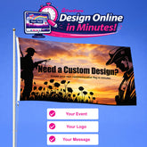 Custom ANZAC Flag – Soldier Sunset Design (Editable 1800x900)