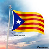 Catalonia estelada blava flag header with loops