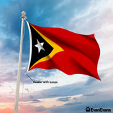 East Timor flag header with loops