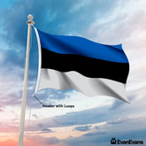Estonia flag header with loops