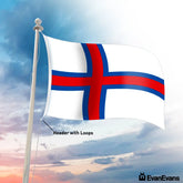 Faroe Islands flag header with loops