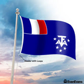 French Southern and Antarctic Lands flag header with loops