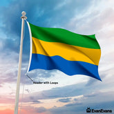 Gabon flag header with loops