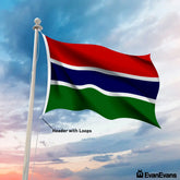Gambia flag header with loops