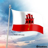 Gibraltar flag header with loops