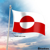 Greenland flag header with loops