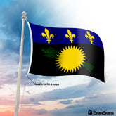 Guadeloupe flag header with loops