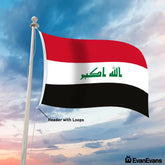 Iraq flag header with loops