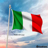 Italy flag header with loops