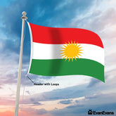 Kurdistan flag header with loops