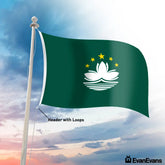 Macau flag header with loops