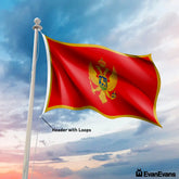 Montenegro flag header with loops