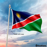 Namibia flag header with loops