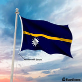 Nauru flag header with loops