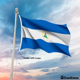 Nicaragua flag header with loops