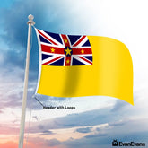 Niue flag header with loops