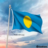 Palau flag header with loops
