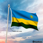 Rwanda flag header with loops