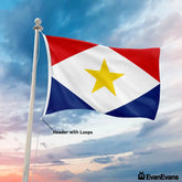 Saba flag vertical sleeve