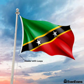 Saint Kitts and Nevis flag header with loops