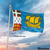 Saint Pierre and Miquelon flag header with loops