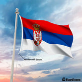 Serbia flag header with loops