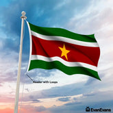 Suriname flag header with loops
