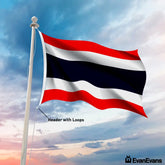Thailand flag header with loops