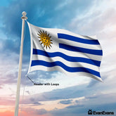 Uruguay flag header with loops