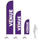 Venue PURPLE feather flag