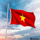 Vietnam flag header with loops