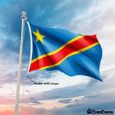 knitted polyester Democratic Republic of the Congo header with loops