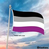 knitted polyester lgbt asexual flag header with loops