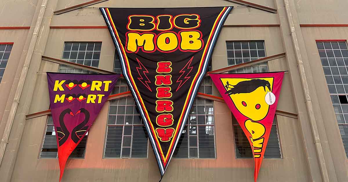 Large-Scale Fabric Banners for Events & Industrial Spaces: Custom Banner Installation Project | Custom signage by Evan Evans Australia