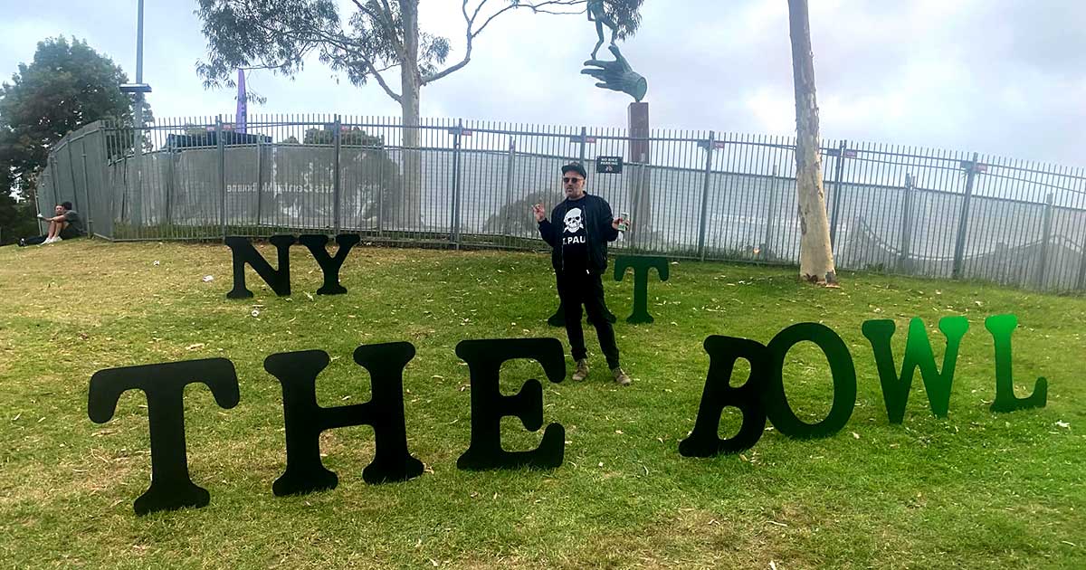 New Year at the Bowl Event Signage | Custom signage by Evan Evans Australia