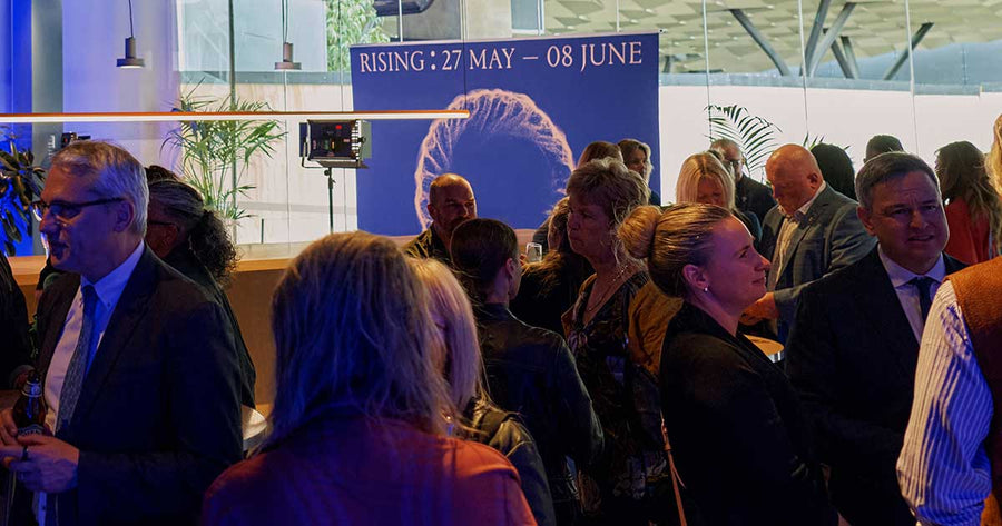 RISING 2026 Launch Event Signage in Melbourne