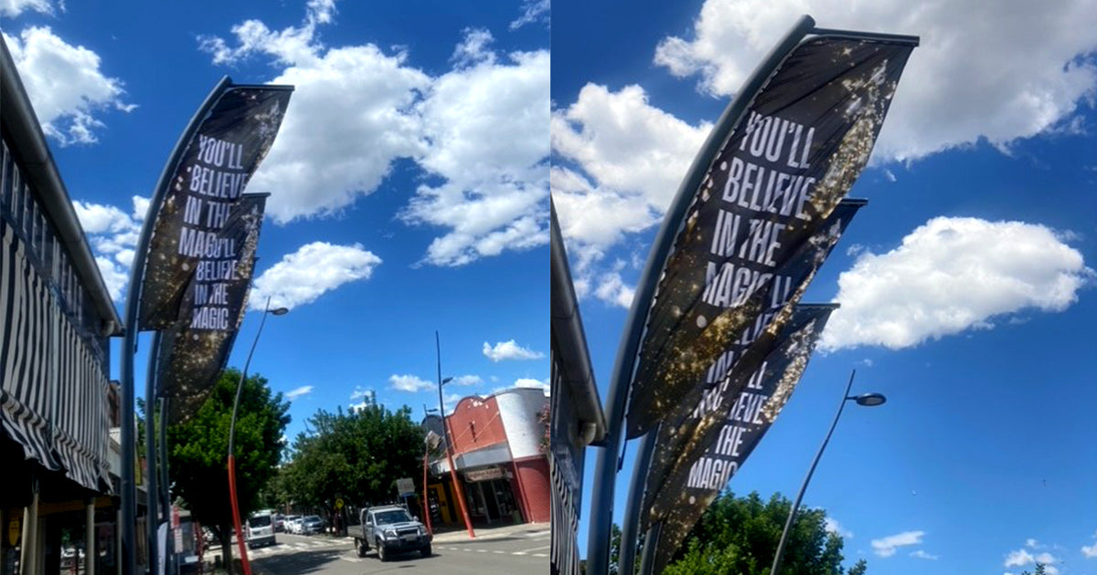 Singleton Council Christmas FlagTrax | Custom signage by Evan Evans Australia