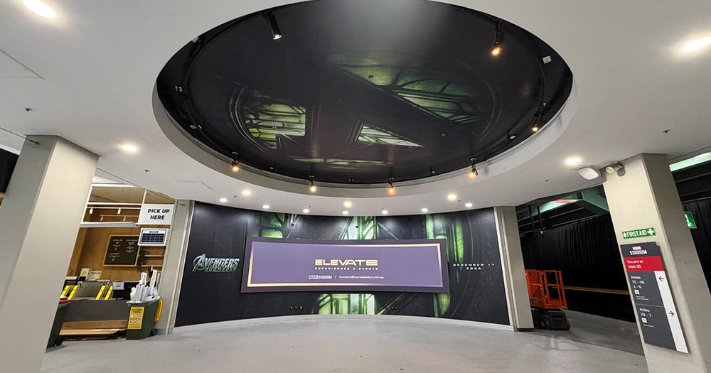 Avengers: Doomsday at Marvel Stadium: Large-Scale Wall & Ceiling Graphics