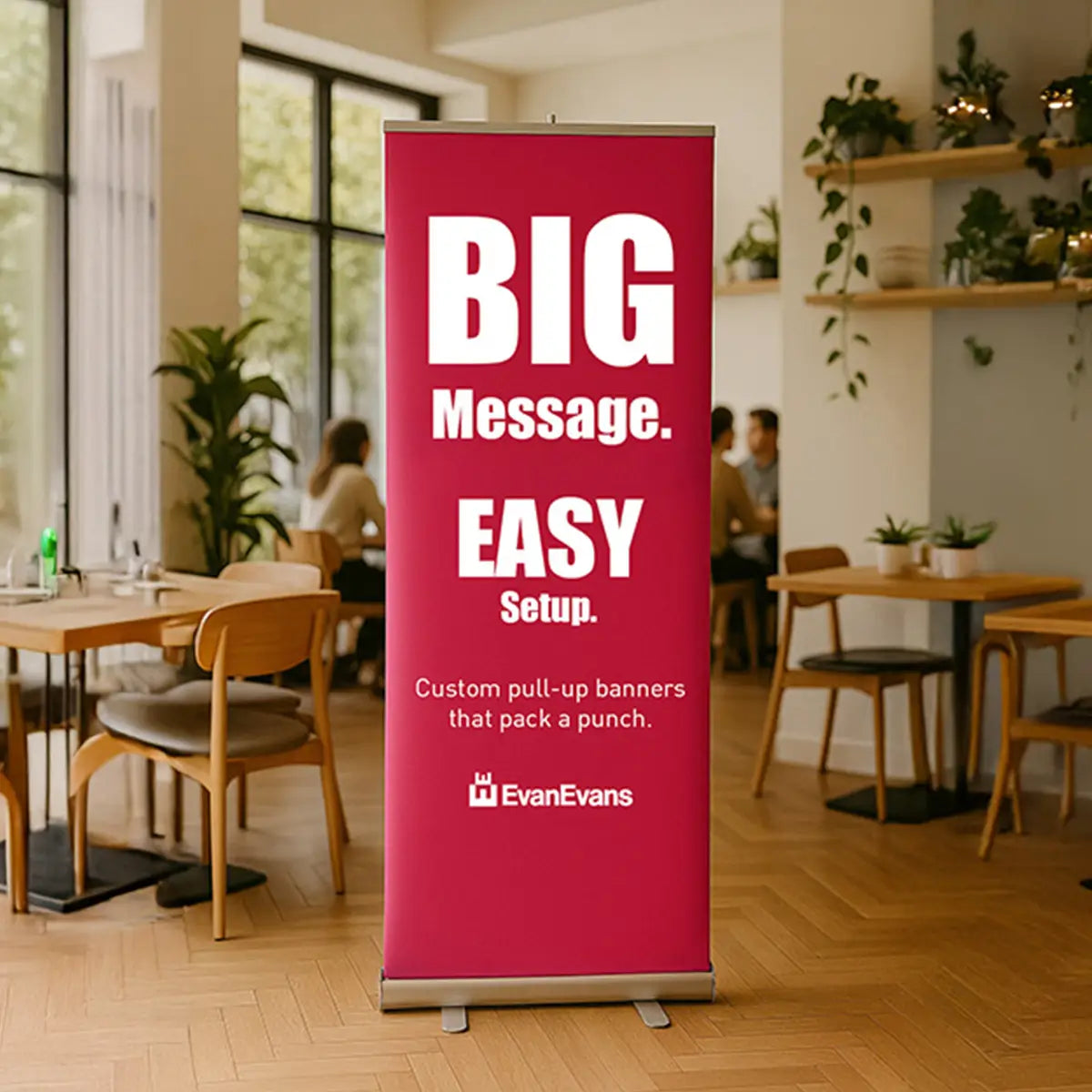 Pull up banners for conference registration and event wayfinding