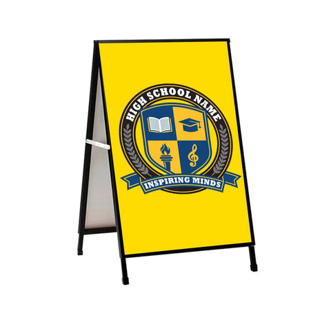 A Frame school yellow