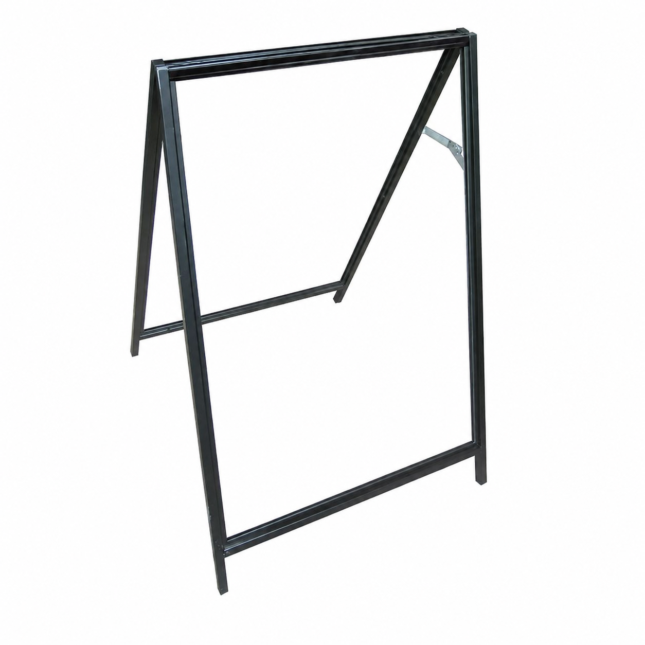 Black metal frame on a white background