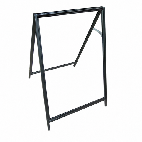 Black metal frame on a white background