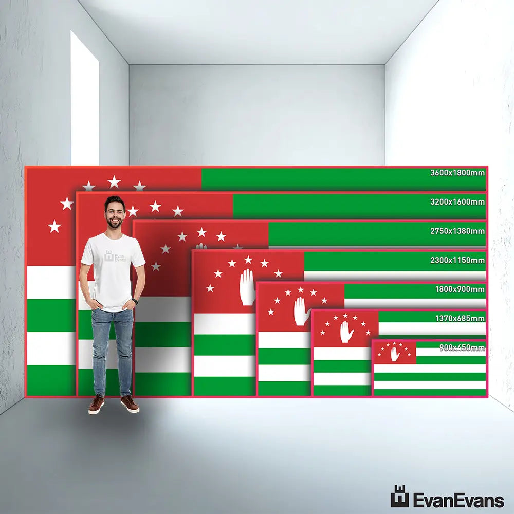 Abkhazia evan evans flag size guide comparison